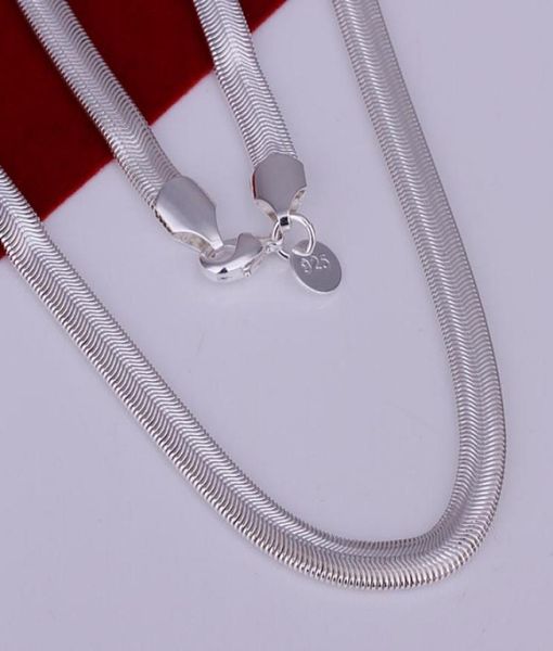 

2020 fashion solid 925 sterling silver chain 1pcs 6mm men women necklace 16 - 24inch xmas new classic necklace chain link italy n1931793473