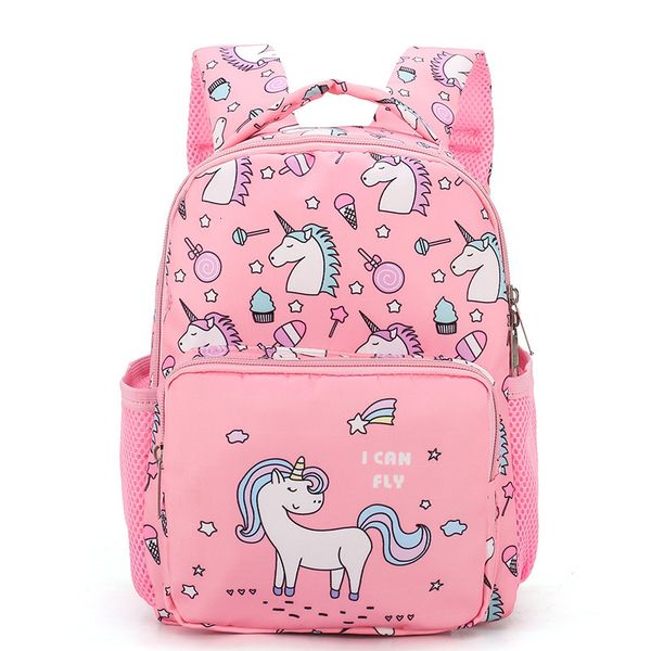 

school bags children's school bag cartoon fashion unicorn waterproof backpack kindergarten 1-3 year old baby nylon animal backpack 2307
