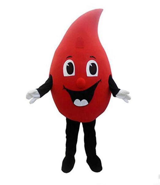 

2019 factory special customized red drop of blood mascot costume cartoon fancy dress5804078, Red;yellow