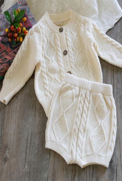

kids designer clothes boys baby infant boy designer clothes cotton knit sweater cardigan shorts suit children wear clothing casual7240050, White