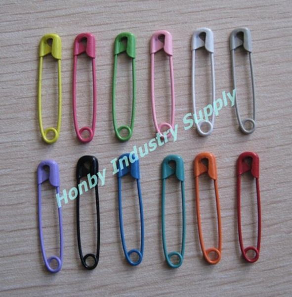 

pack of 500 pcs 1 37 mm steel colorized safety pin for cloth tag 9100696, Silver