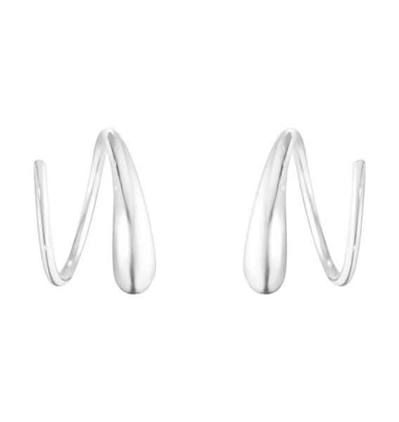 

european and american style stud 925 sterling silver earrings spiral shape simple light fashion allmatch jewelry accessories5085106, Golden;silver