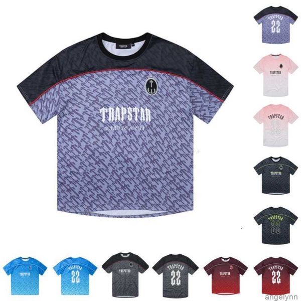 

mens trapstar t shirt designer football jersey summer casual hip hop streetwear breathable tees street fashion 77ei, White;black