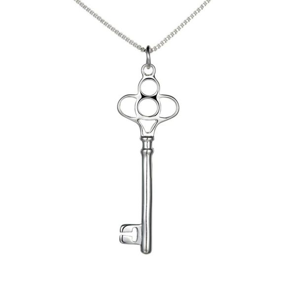 

selling jewelry 925 silver key pendant necklace 10pcslot9634381