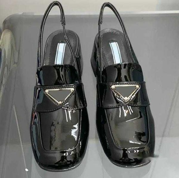 

new womens brand dress shoes heel open upper with triangle dress shoes, Black