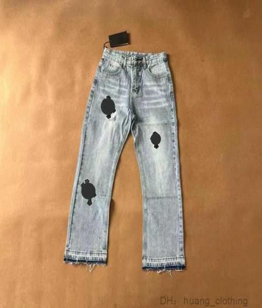 

chromes men039s jeans 2023 new mens designer make old washed straight trousers heart letter prints for women men casual long st9320579, Blue