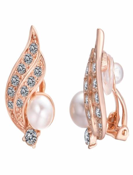 

yoursfs 6 pairsset pearl clip on earrings for women 18k white gold plated earrings crystals non pierced ears cubic zirconia earri8897125, Golden;silver