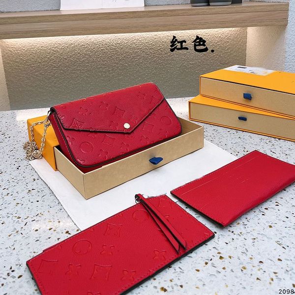 

10a designer bag felicie pochette women shoulder bags mini messenger leather multi clutch gold chain 3 pcs set bags fashion shoulder handbag