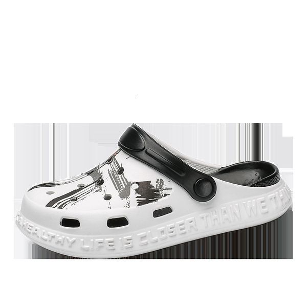 

sandals children's sandals summer hole shoes crok rubber eva garden shoes graffiti beach smooth shoes 230712, Black