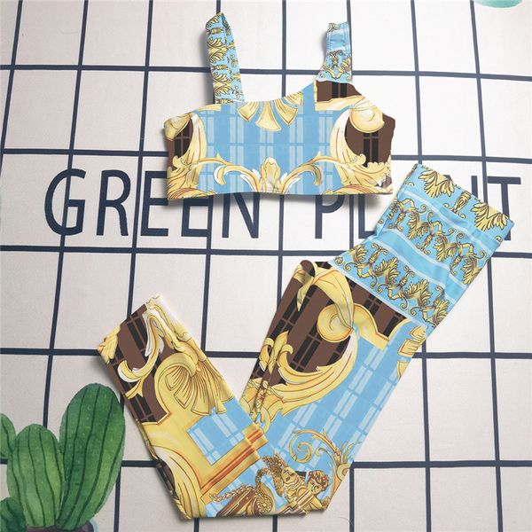 

women outdoor yoga clothes designer summer printed sandy beach outdoor sports yoga cloth shaped clothes