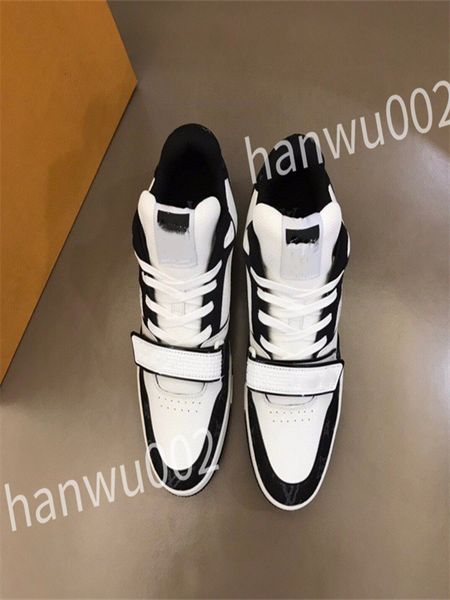 

designer sneakers calfskin casual shoes reflective vintage leather trainers all-match stylist sneaker leisure shoe platform lace-up wd230603, Black