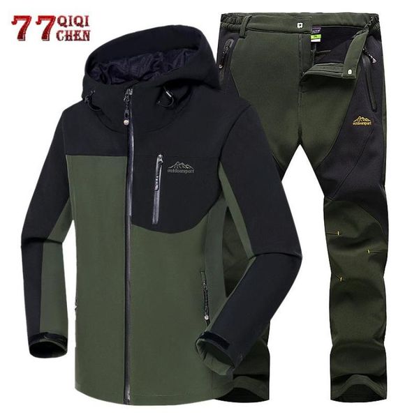 

men039s jackets autumn soft shell tactical jacket set men outwear casual waterproof fleece hooded coats male military windbreak2819559, Black;brown