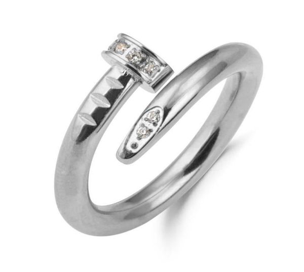 

designer love ring luxury jewelry nail rings for women men titanium steel alloy goldplated process fashion accessories never fade1070822, Silver
