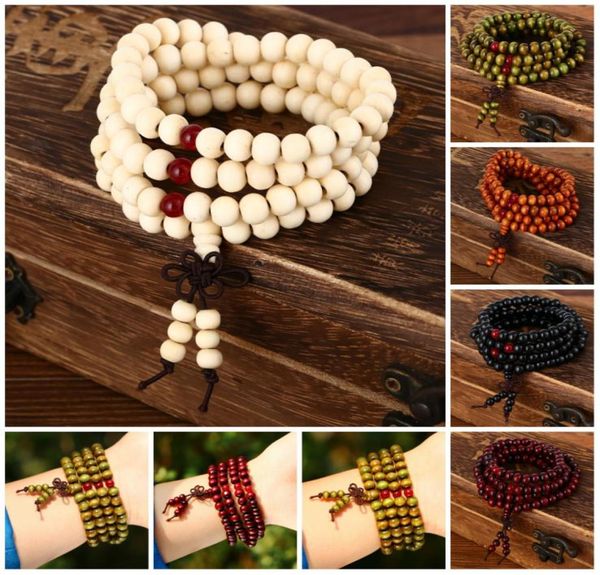 

charm bracelet natural sandalwood buddhist buddha meditation beads bracelets for women men jewelry prayer mala rosary beads bracel6601255, Golden;silver