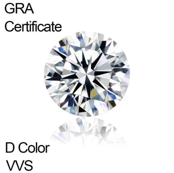 

016 carat d color loose stone round heart and arrows excellent cut vvs clarity moissanite for diy engagement ring273h5365535, Black