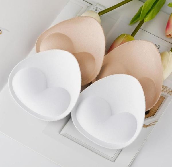 

flymokoii 10 pairslot women intimates accessories sponge push up breast enhancers bikini swimsuit triangle bra pads inserts for d3220082, Black;white