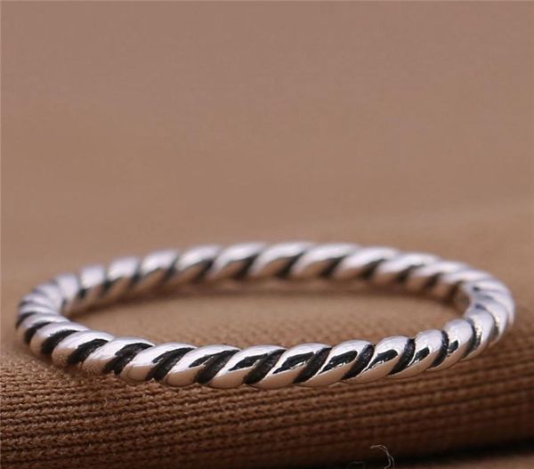 

charm ring braided 925 silver fashion women jewelry retro european style honest material5263030, Slivery;golden