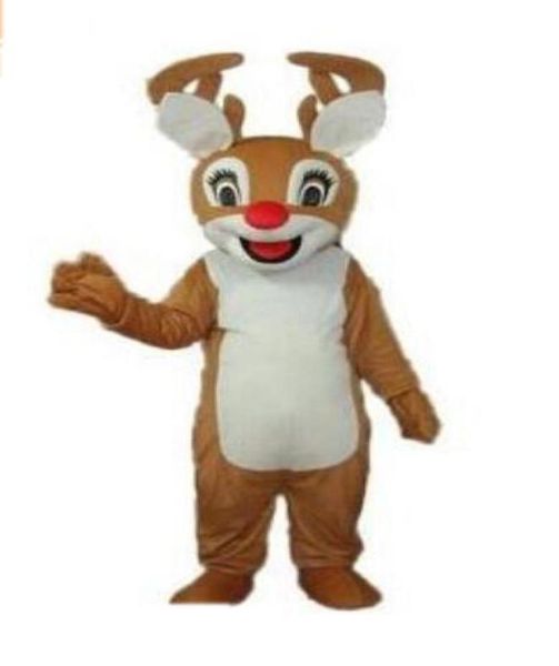 

2019 factory new reindeer mascot costume fancy dress02731715, Red;yellow