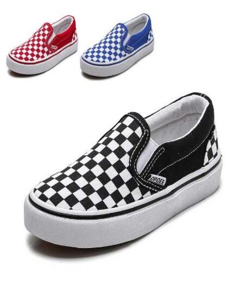 

kids shoes for girls children canvas shoes boys sneakers spring autumn 2019 white short plaid fashion children skate shoe3954161, Black