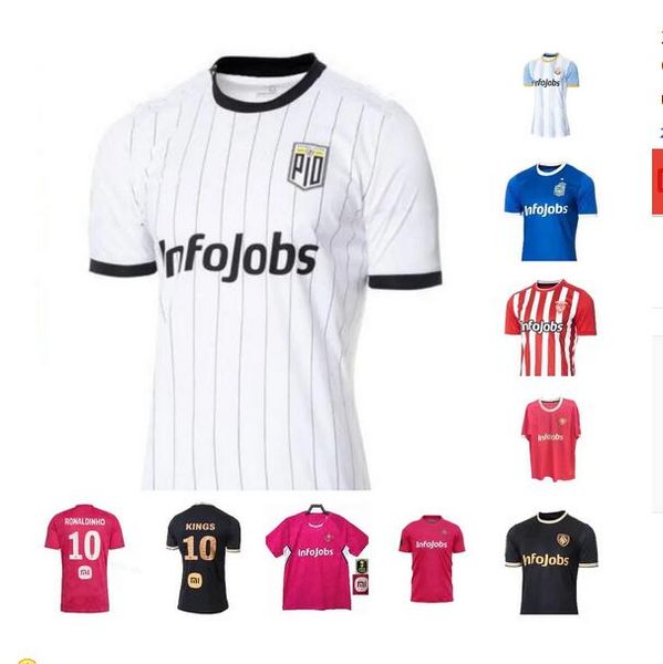 

2023 2024 ultimate mostoles porcinos fc soccer jerseys ubon gio ferinu ronaldinho chicharito g. cichero pique 23 24 sevens kings league men, Black;yellow