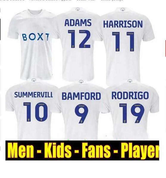 

23 24 bamford llorente leeds unitedes soccer jerseys 2023 adams aaronson sinisterra james maillots de football kids kit football shirt playe, Black;yellow