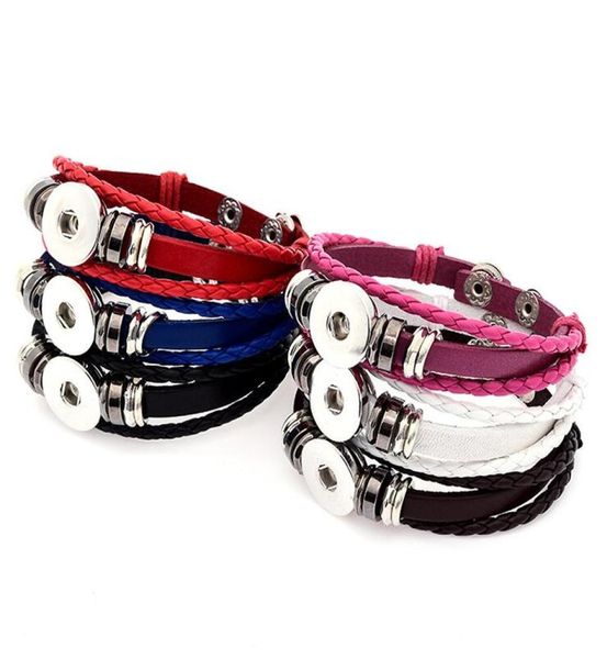 

chunk 18mm metal button bracelet diy ginger fashion new 6 styles diy multilayer leather noosa snap button statement jewelry ps13498801314, Golden;silver