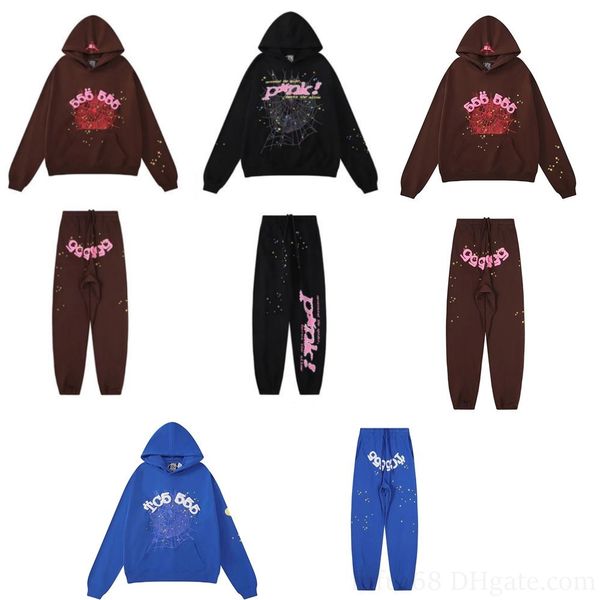 

mens graphic sp5der spider hoodie hoodies sweatshirt designer hoodie mens with designs pullover blue black cotton embroidery hoody set 555 y