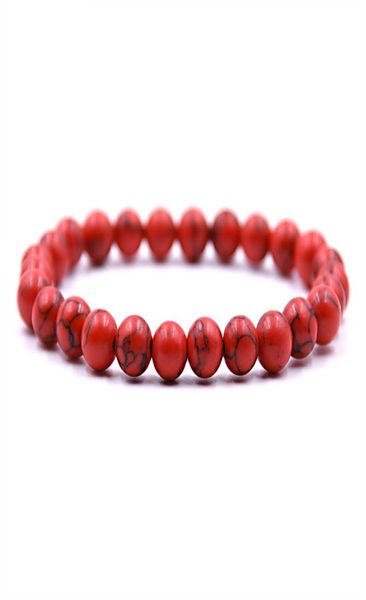 

8mm elasticity red stone beaded bracelet yoga energy natural stone bracelet malefemale gifts8645985, Black