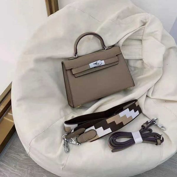 

luxury designer tote bags h home kelys online store 2023 new premium silver buckle leather bag second generation mini small crossbody handba