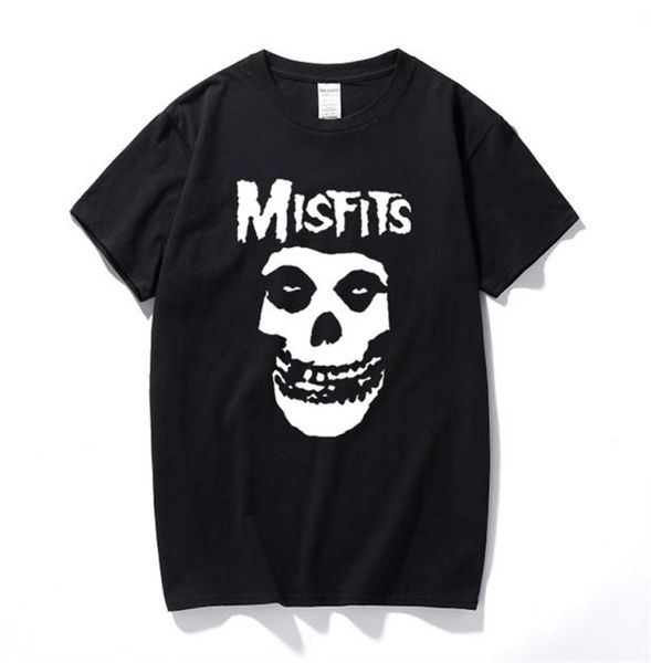

men039s hiphop punk skull misfits brand cotton shortsleeve tshirt marve 2203021986628, White;black