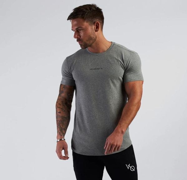 

muscle fitness new style athletic clothing short sleeve street casual men039s tshirts elastic slim fit basketball training wea1387543, Black;blue