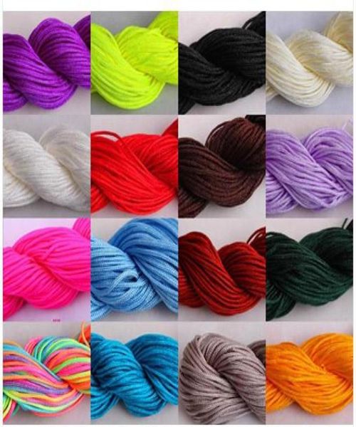 

and 12rolls diy 10mm nylon cord thread chinese knot macrame bracele u choice8741371, White;red