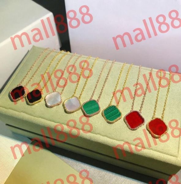 

classic fashion pendant necklaces for women elegant four leaf clover locket necklace highly quality choker chains designer jewelry1326961, Silver