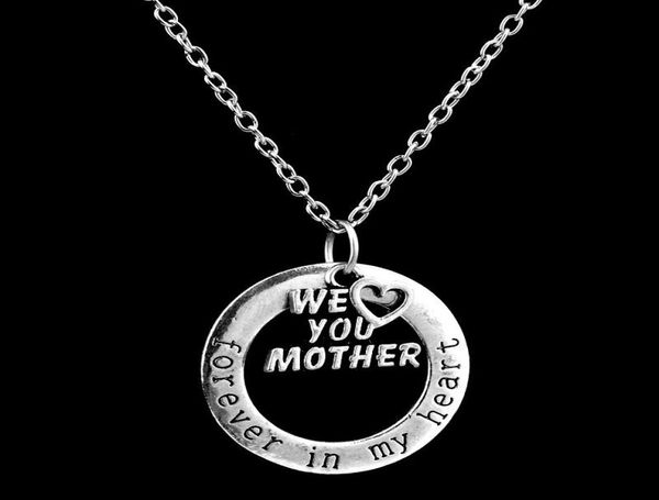 

pendant necklace family gift elegant necklaces letter quotforever in my heartquot for christmas chain necklaces9579978, Silver