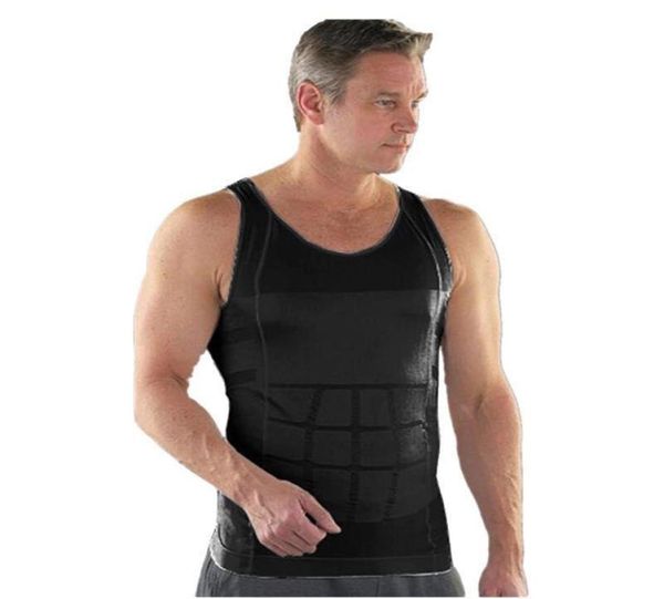 

new men body slimming tummy shaper belly underwear shapewear waist girdle summer sport vest men better7770891, White;black