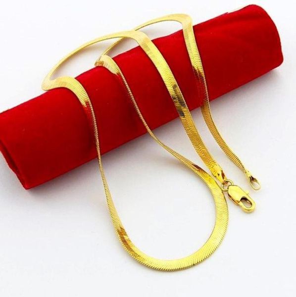 

24krgp chain -pbdn80 length:50cm width:4mm oblate chain gold 24k sale items 24k gold plated chain necklace for men6569662, Silver