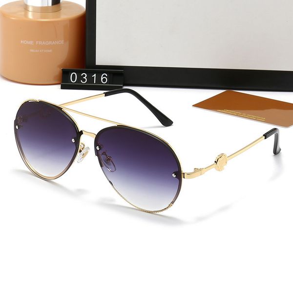 

new mens designer sunglasse for women ladies aviators polarized sunglass luxury cycling uv protection eyewear sun glasses 0316 with box, White;black