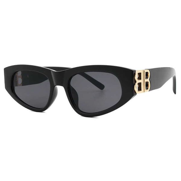 

2022 new cat ear small frame fashion sunglasses women's trend sunglasses, White;black