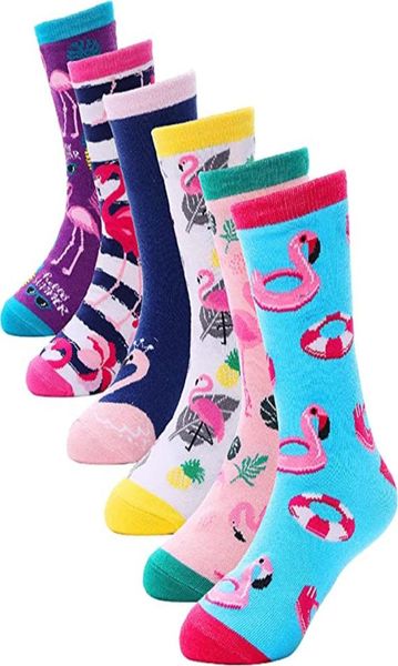 

girls socks cute animal pattern cartoon novelty fashion soft cotton socks 6 pack52197916909566, Black;white