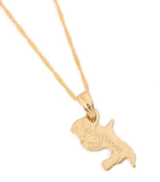 

map of martinique necklace pendants for women gold color jewelry france martinique map items6355613, Silver