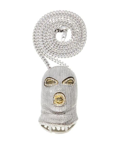 

hiphop csgo pendant necklace mens punk style 18k alloy gold silver plated mask head charm pendant 73l72247304976129