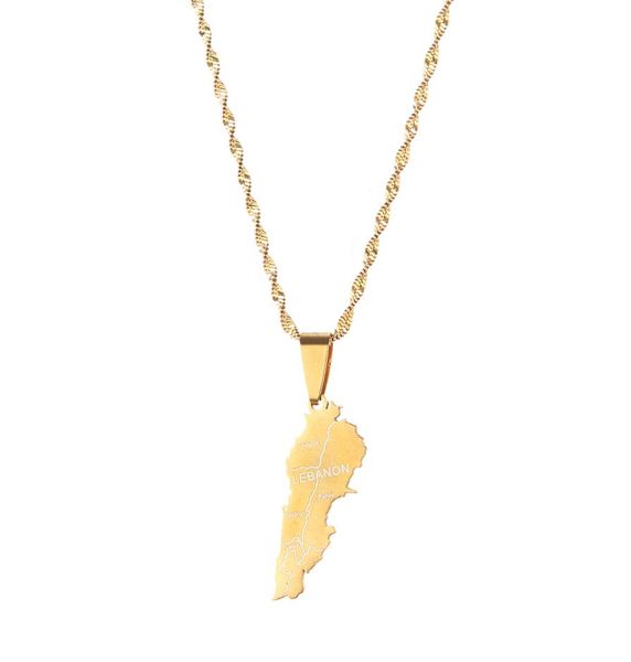 

lebanon map pendant necklaces liban maps of lebanese patriotic trendy jewelry gifts8945364, Silver