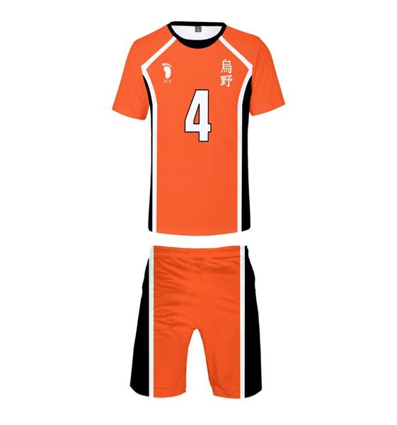 

anime haikyuu karasuno high school volleyball club hinata shoyo cosplay costume and shorts outfit jerseys uniform sportwear4857174, Black
