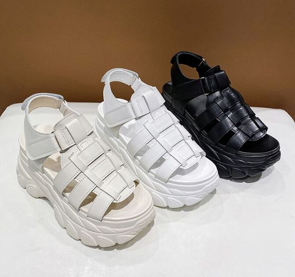 

women sandals fashion sandalias shallow wedges heel buckle strap back strap temperament and fashion women's shoes, Black