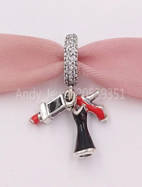 

andy jewel authentic 925 sterling silver beads glamour trio pendant charm charms fits european p style jewelry bracelets n7766526, Black