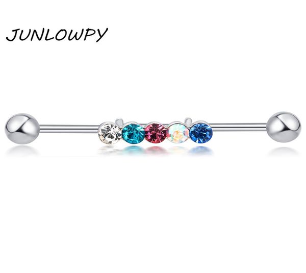 

industrial barbell rock earring steampunk jewelry tragus cartilage helix ear piercing body jewelry ear bar8884755, Silver