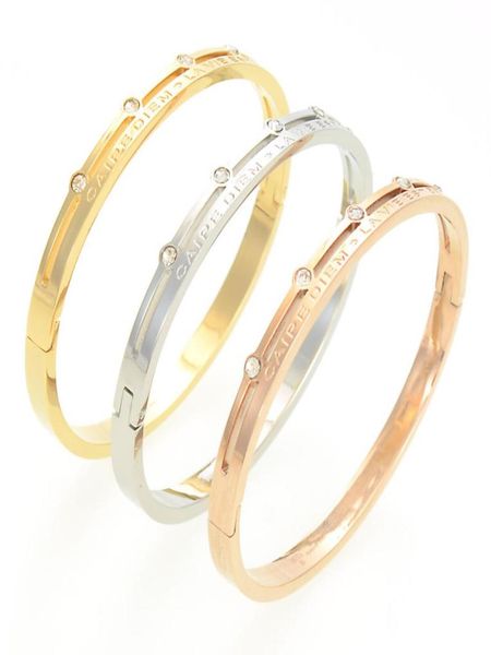 

classic luxury designer jewelry women bracelet with crystal mens gold bracelets stainless steel 14k love bracelets wrist bangle br9961858, Black