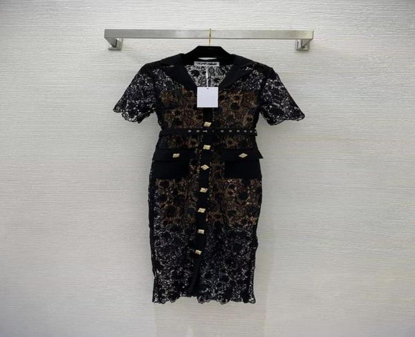

street style dresses 2023 new spring summer lapel neck short sleeve fashion milan runway dress designer brand same style women032465983, Black;pink