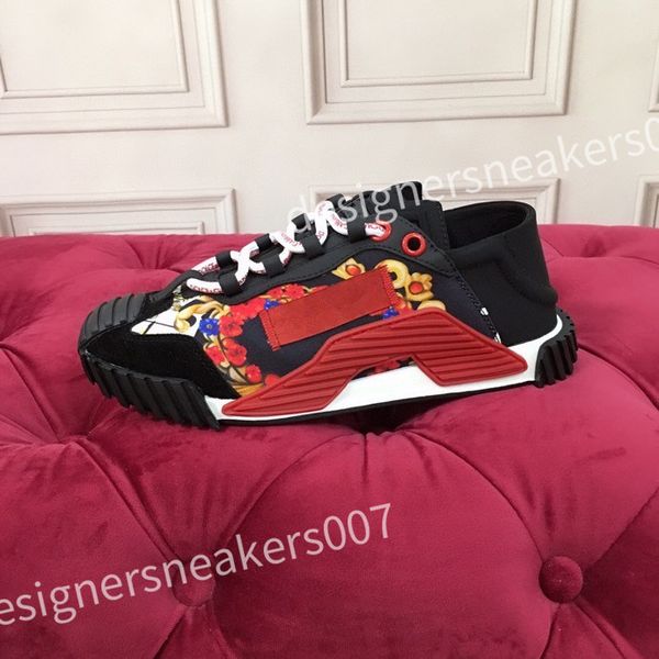 

2023 luxurys designer casual shoes genuine leather fashion mens and women low flat shoes skateboard sneakers couple shoe hc210815, Black