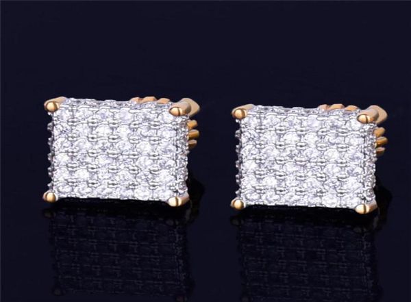 

earrings jewelry fashion women mens earrings hip hop diamond stud earings iced out bling cz rock punk round wedding gift268n5504849, Golden;silver